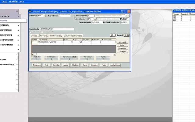 Consulta de expedientes — WINTRANS