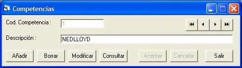 Captura de pantalla — Ayuda WINTRANS: Mantenimiento - Competencias