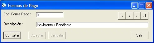 Captura de pantalla — Ayuda WINTRANS: Mantenimiento - Formas de Pago
