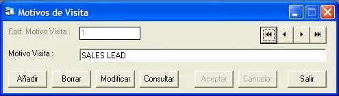 Captura de pantalla — Ayuda WINTRANS: Mantenimiento - Motivos Visita