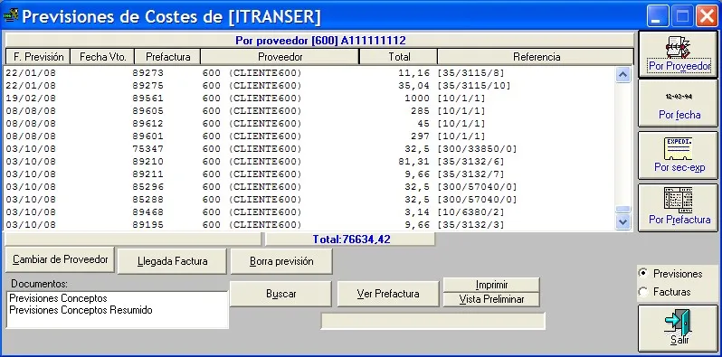 Captura de pantalla 2 — Ayuda WINTRANS: Gestor de facturas proveedores