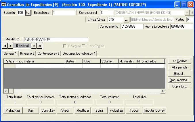 Captura de pantalla — Ayuda WINTRANS: Expedientes