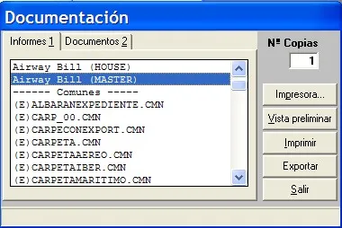Captura de pantalla — Ayuda WINTRANS: Air Way Bill (AWB)