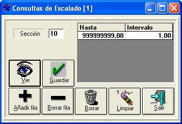 Captura de pantalla — Ayuda WINTRANS: Escalado