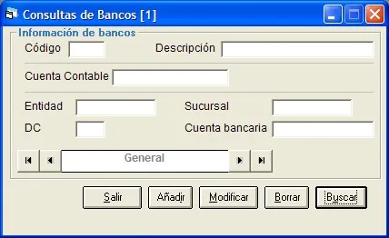 Captura de pantalla — Ayuda WINTRANS: Bancos