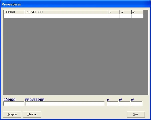Captura de pantalla — Ayuda WINTRANS: Proveedores